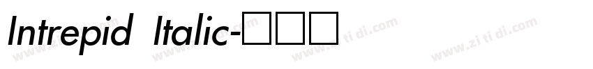 Intrepid Italic字体转换 Intrepid Italic字体转换